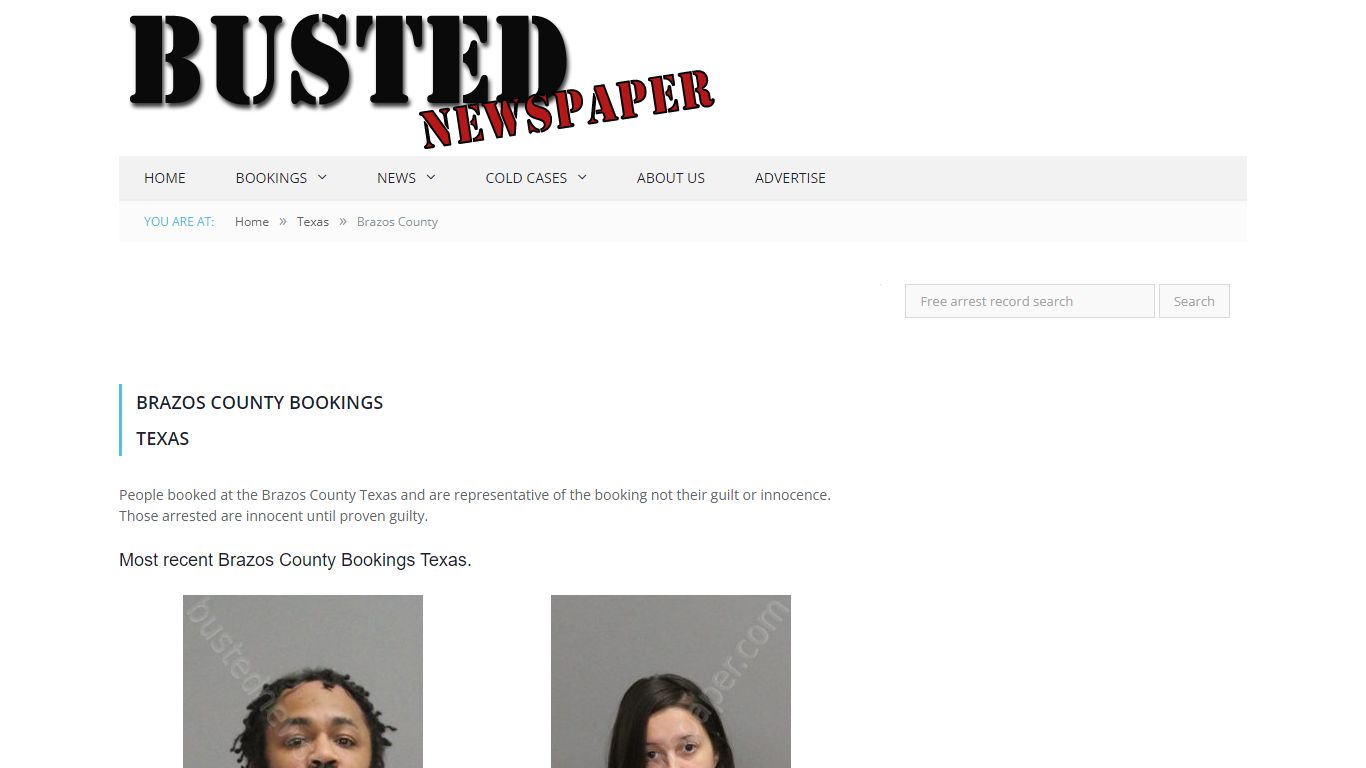 Brazos County, TX Mugshots - BUSTEDNEWSPAPER.COM